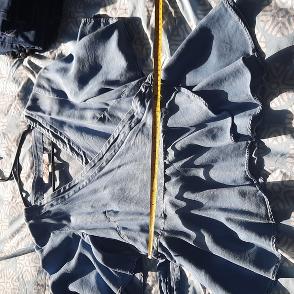 LOFT Blue Wrap Around Top - Picture 6 of 8